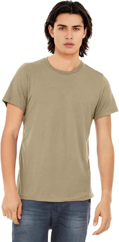Vista 242 de Bella Canvas 3413c para hombre (1) Triblend verde + (1) Triblend rojo
