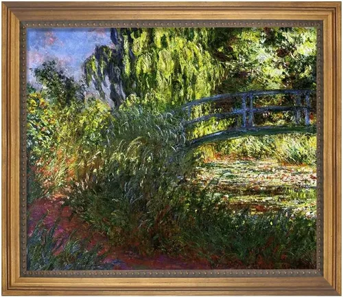 Vista 29 de Famous Paintings Villas at Bordighera por Claude Monet impresiones en lienzo con marco de madera, carteles e impresiones naturales para baño, sala