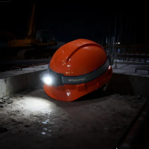 Vista 8 de WORKPRO Linterna frontal de trabajo recargable, lámpara de cabeza LED de 700 lm con sensor de movimiento, ángulo ajustable de 180° y largo tiempo