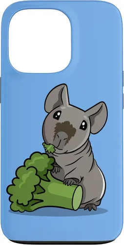 Vista 10 de Funny Kawaii Kids Broccoli Black Hairless Guinea Pig Lover Case for iPhone 17