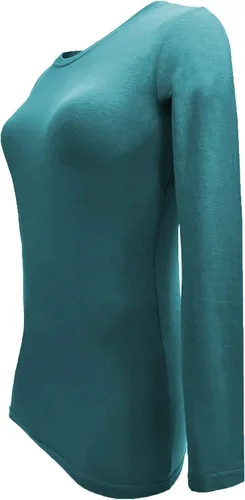 Vista 97 de Natural Uniforms Camiseta Under Scrub para mujer, cuello redondo, manga larga, paquete de 3, paquete múltiple de 3