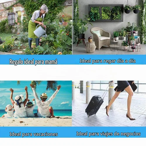 Vista 6 de Paquete de 24 picos de riego automático para plantas, dispositivos de riego automático para plantas, sistema de agua con válvula de control