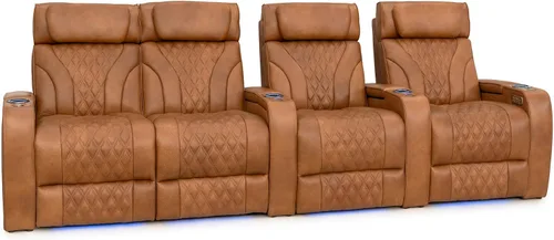 Vista 40 de Seatcraft Luminis LT - Asiento de cine en casa, reclinable, color rojo