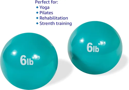 Vista 2 de Trademark Innovations Pelota de ejercicio de tonificación ponderada - Juego de 2
