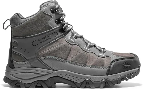 Vista 10 de NORTIV 8 - Botas de senderismo impermeables para hombre, zapatos de montañismo ligeros para exteriores