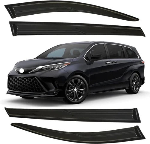 Vista 169 de Viseras para ventanas para Mazda 3 Sedán 4 puertas 2004 2005 2006 2007 2008 2009 estilo JDM Mugen, deflector de viento, protector solar y de lluvia