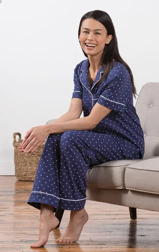 Vista 4 de PajamaGram Womens Pajamas - PJ For Women Set, Short Sleeve, 100% Cotton