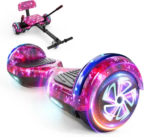 Vista 10 de LIEAGLE Self-Balancing Scooter with Bluetooth Speaker and LED Hub Lights A01-blanco