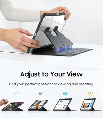 Vista 5 de Fintie Estuche con soporte vertical para iPad (A16) de 11ª generación de 11 pulgadas (2025), iPad de 10ª generación de 10.9 pulgadas (2022), funda