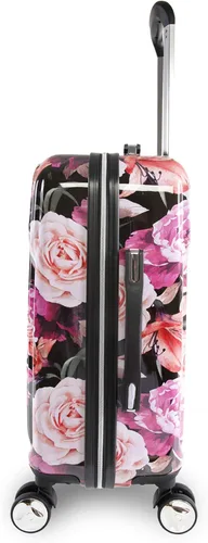 Vista 6 de Bebe Marie 21 Hardside Spinner Equipaje Estampado negro floral BE-PC-7121-BKFP