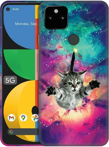 Vista 17 de GlamCase for Google Pixel 5a 5G, Pixel 5a Case - Basketball On Fire Printed Cute Slim Fit Hard Plastic Protective Designer Back Phone Case/Cover for