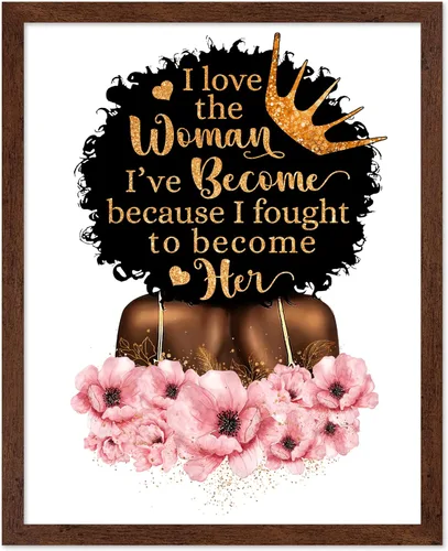 Vista 9 de Poster Master Póster motivacional vintage, impresión inspiradora retro, regalo para chica afro, amiga, reina negra, mujer afroamericana