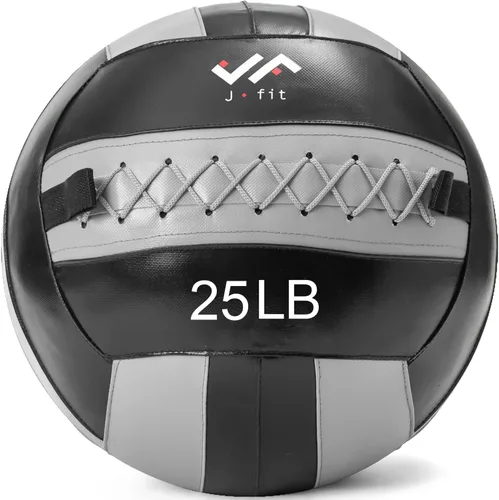 Vista 10 de JFit Wall Ball – Premium Soft Weighted Exercise Ball for Strength, Conditioning, Gym & Home Workouts, 4-30 LB