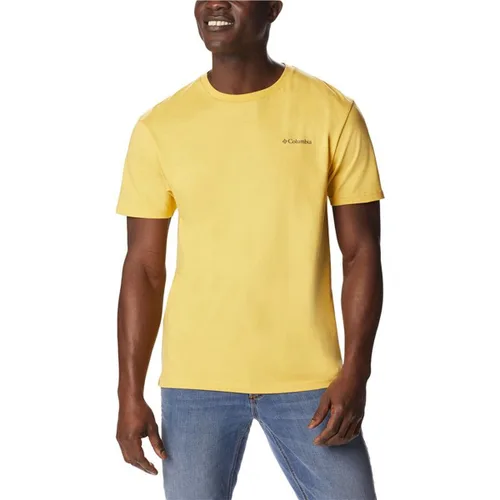 Vista 2 de Camiseta de Manga Corta Hombre Columbia 1834041742 Amarillo