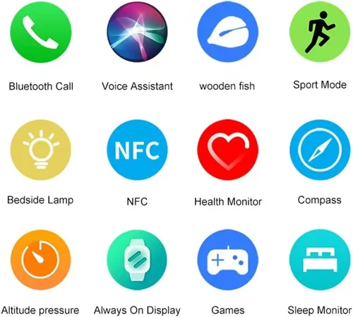 Vista 6 de ButxeT Smartwatch Z78 Ultra, reloj inteligente de fitness con pantalla redonda a color de 1.52 pulgadas, reloj inteligente multifuncional