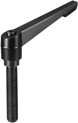 Vista 17 de uxcell M6 x 0.472 in Mango de palanca de sujeción ajustable Rosca Botón de trinquete macho roscado Perillas de bloqueo Manijas de tornillo giratorio