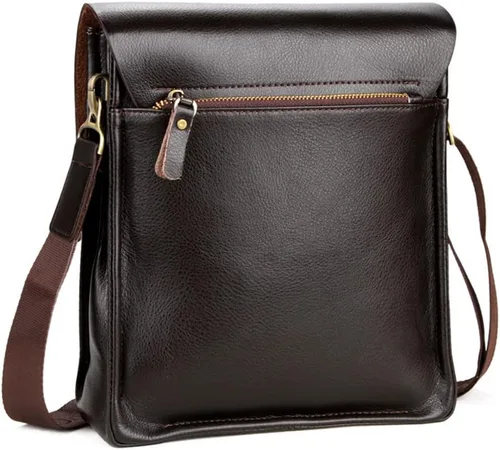Vista 2 de Nepena Bolso bandolera pequeño para hombres y mujeres, bolso cruzado de hombro para hombre, bolso cruzado lateral para viajes y trabajo