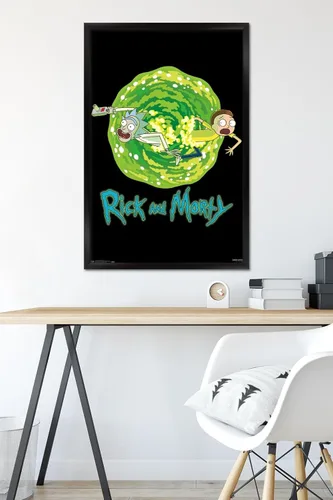 Vista 6 de Trends International Póster de pared de Pokémon Mega Evolutions 22.375 x 34 Versión con marco negro