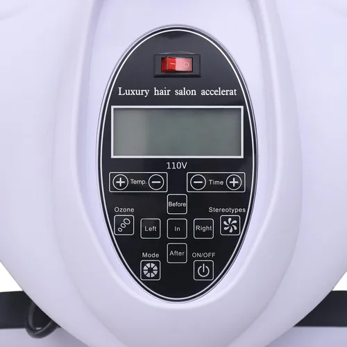 Vista 6 de Secador de pelo de montaje en pared, secador de pelo profesional de pared con brazo giratorio flexible y panel multifunción, temperatura ajustable