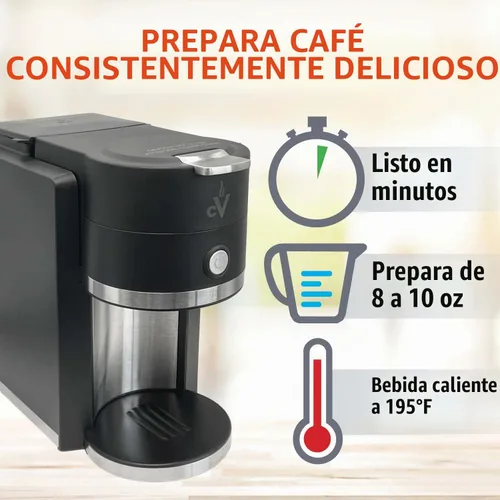 Vista 4 de Café Valet Barista - Cafetera de una sola porción, compatible con cápsulas de café K-Cup, diseño compacto Compatible con cápsulas de café K-Cup