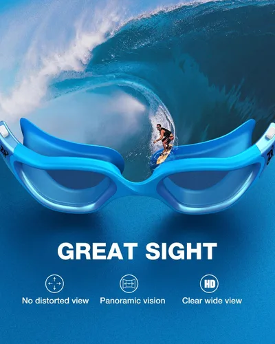 Vista 6 de ZIONOR G1 MAX - Gafas de natación polarizadas antivaho para hombres y mujeres A4 (polarizado + ahumado brillante)