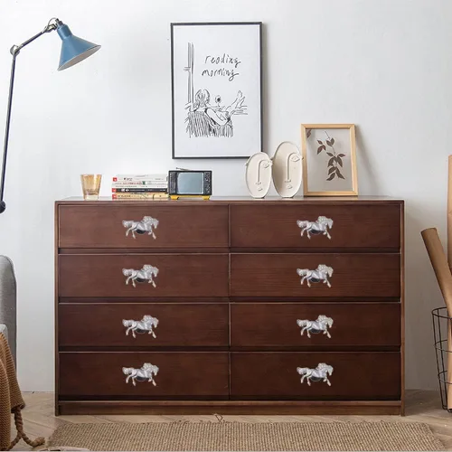 Vista 7 de 6 pomos en forma de caballo, manija de puerta, armario, cajón, aparador, pomos de un solo agujero, manijas para muebles de cocina, armario, armario