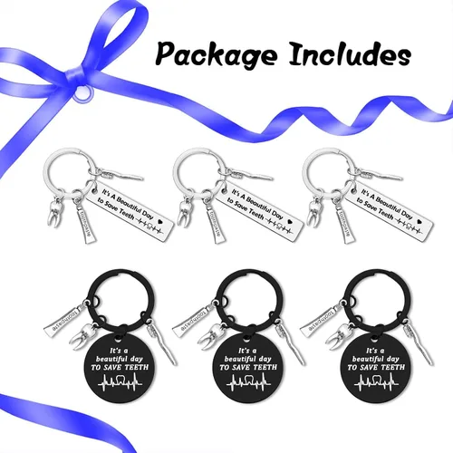 Vista 7 de Dental Hygienist Gifts Keychain Dentist Appreciation Gifts Jewelry Thank You Gifts for Dentist Assistant Dentist Student