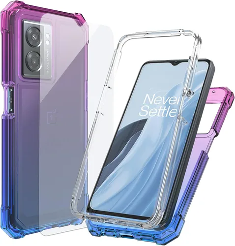 Vista 11 de Ailiber - Funda delgada para OnePlus Nord N300 5G, protector de pantalla Protector de poliuretano termoplástico resistente de doble capa a prueba