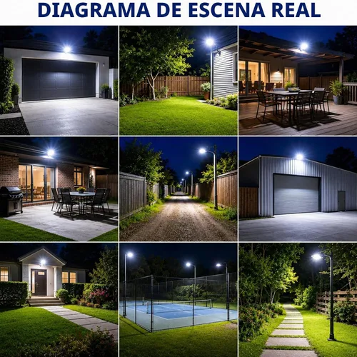 Vista 8 de Luz de calle solar de WYWNA, IP66 impermeable luces solares comerciales al