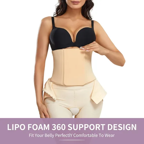 Vista 5 de YERKOAD Tabla de compresión abdominal de espuma Lipo 360 Lipo para después de la cirugía, liposucción abdominal, aplanando la recuperación lumbar