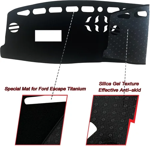 Vista 2 de Cubierta de Alfombrilla para Tablero Personalizada Consola Central Interior Compatible con Ford Escape Titanium SUV 2020 2021 2022 Cubiertas