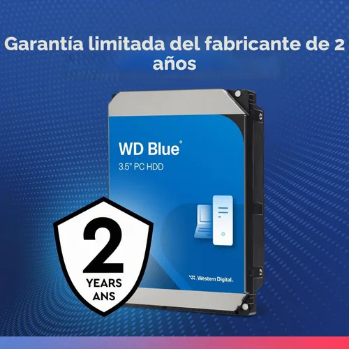 Vista 7 de Western Digital Disco Duro Interno WD Azul PC 2TB - 5400 RPM, SATA 6 Gb/s, caché de 64 MB, 3.5" - WD20EARZ