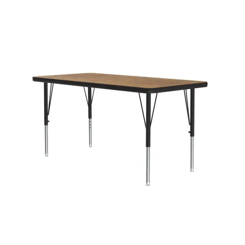 Vista 43 de Correll - Mesa de actividades rectangular Econoline de 30 x 60 pulgadas, parte superior de melamina de granito gris, altura ajustable