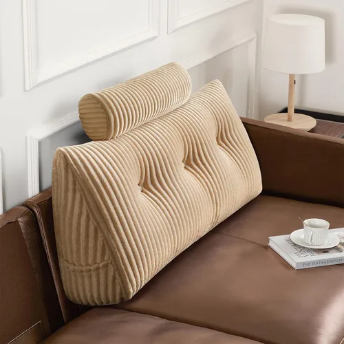 Vista 2 de Z-hom - Almohada de cabecero, cojín de respaldo de cuña, tamaño individual, almohada de un rollo