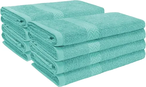 Vista 38 de Superior Juego de toallas surtidas de algodón de 18 piezas, incluye 8 toallas faciales, 6 manos y 4 toallas de baño, artículos esenciales