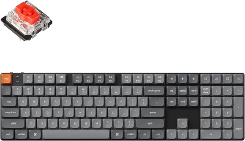 Vista 8 de Keychron Teclado mecánico inalámbrico ultra delgado K5 Max, QMK/VIA programable de 3 modos Bluetooth/2.4 GHz/cableado con retroiluminación RGB