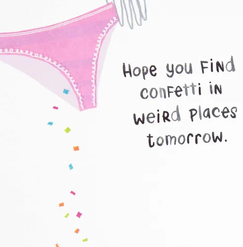Vista 5 de Hallmark Good Mail - Paquete de 2 tarjetas de cumpleaños para mujer (vino y confeti)