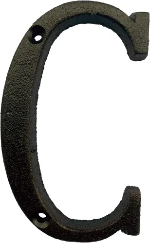 Vista 14 de BetLight Número de casa de hierro fundido de 5.5 pulgadas de alto, números de dirección de casa sólidos, elegante acabado marrón negro, fácil