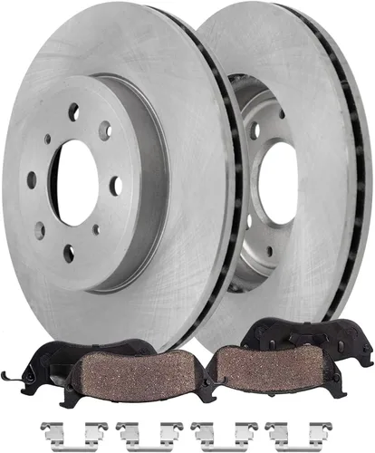 Vista 22 de Detroit Axle - Kit de freno delantero de 4 piezas para Dodge Caravan Plymouth Voyager 1991-1995 1991-1993 Grand Voyager, rotores de freno de disco