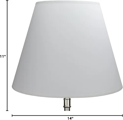 Vista 6 de FenchelShades.com Pantalla de 8 pulgadas de diámetro superior x 14 pulgadas de diámetro inferior x 11 pulgadas de altura inclinada con arandela