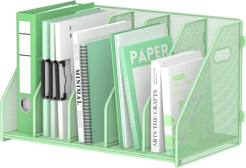 Vista 12 de Organizador de carpetas, soporte para archivos de revista con 5 Negro