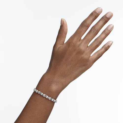 Vista 5 de Swarovski - Colección de pulseras y aretes de tenis para mujer acabado de rodio cristales transparentes