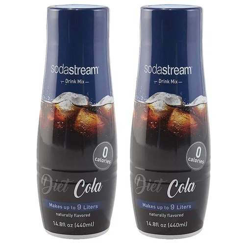 Vista 2 de SodaStream Mezcla de bebida Zero Strawberry Sandía, 14.8 onzas líquidas, paquete de 2