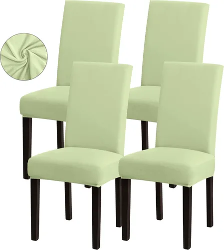 Vista 81 de Sufdari Juego de 2 fundas para sillas de comedor, fundas para sillas de cocina, fundas para sillas Parsons, protectores de sillas de elastano