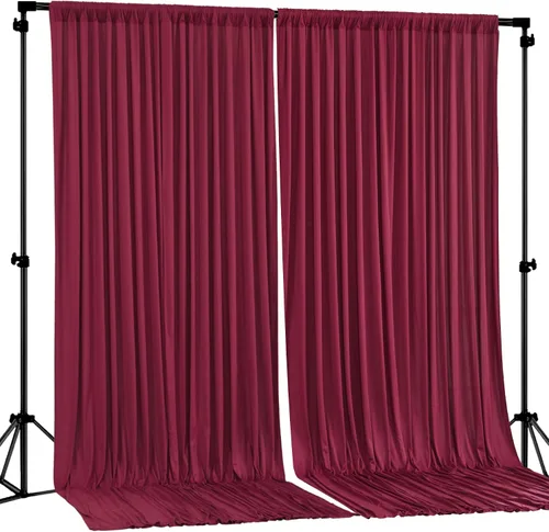 Vista 27 de Cortinas de Fondo Beige - Cortinas de Poliéster Sin Arrugas para Fotografía, Cortinas de Fondo para Fiestas, para Decoraciones de Baby Shower