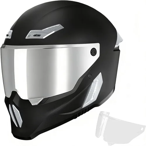 Vista 14 de Cascos para motocicleta MXJ Gear para hombres y mujeres adultos, Casco integral para motocicleta, MG666 aprobado por DOT, para carreras en la calle