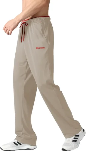 Vista 6 de Pantalones deportivos para hombre con bolsillos con cremallera, pantalones deportivos ligeros, pantalones de entrenamiento holgados atléticos