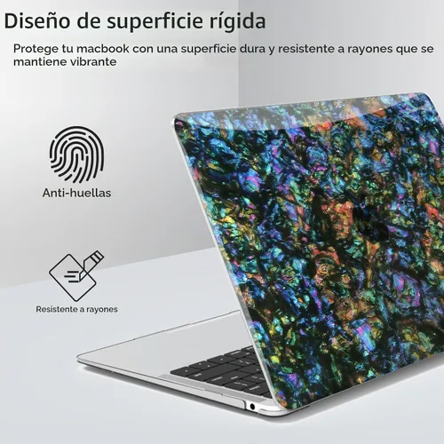 Vista 9 de B BELK Funda para MacBook Air de 13 pulgadas M1 2021 2020-2018, perla de Perla de abulón brillante