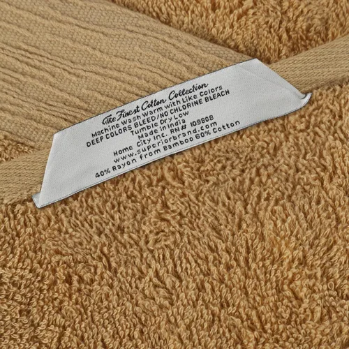 Vista 11 de Superior Rayon - Juego de toallas de 12 piezas de mezcla de bambú, de secado rápido, artículos esenciales para el baño, ducha, spa, toallas