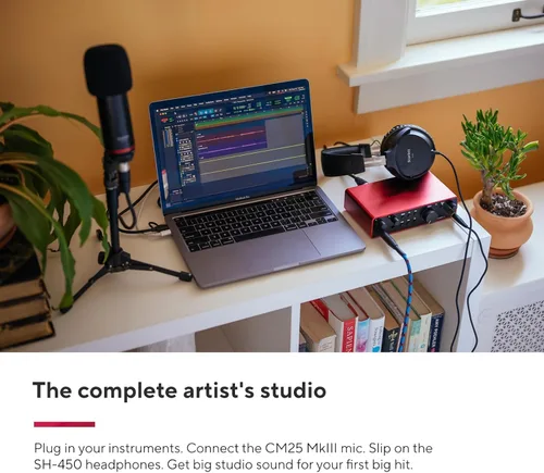 Vista 6 de Focusrite Scarlett 2i2 Studio - Paquete de interfaz de audio USB de 4ª generación para el compositor con micrófono de condensador y auriculares